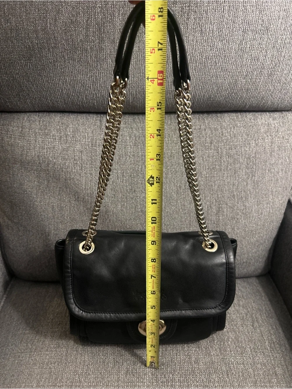 Coach Vintage Black Y2K convertible shoulder-crossbody bag with silver hardware - Picture 10 of 13